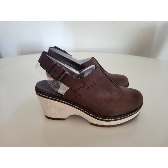 MERRELL wedge shoe Brown top Backstrap size 5.5 women, Brand New in BOx - Picture 4 of 4